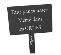 Étiquette de jardin à planter avec citation - noir