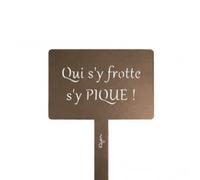 Étiquette de jardin à planter avec citation - taupe