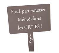 Étiquette de jardin à planter avec citation - taupe