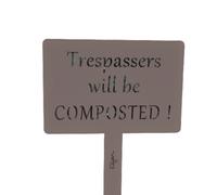 Étiquette de jardin à planter avec citation - taupe