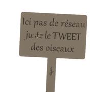 Étiquette de jardin à planter avec citation - taupe