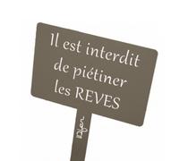 Étiquette de jardin à planter avec citation - taupe