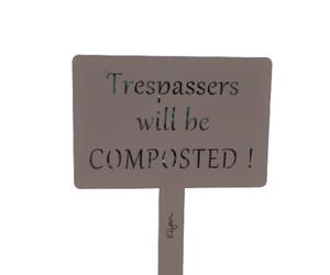 Étiquette de jardin à planter avec citation - taupe