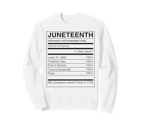 Étiquette de la Valeur nutritionnelle Juin 19, 1865 Meme Sweatshirt