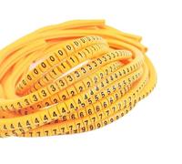 Étiquette de marqueur de câble EC-0 5000 pièces, marqueur de fil numéro 0 à 9, gestion des câbles, isolation de fil coloré, manchons d'organisation de fil en PVC(EC-1-5000pcs-yellow)