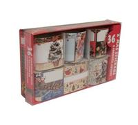 Étiquette de Noël en rouleau imprimée en or assorti.