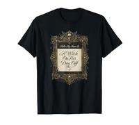 Étiquette de nom de sorcière d'halloween Hello My Name is Witch on Day Off T-Shirt