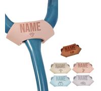 Étiquette de nom de stéthoscope personnalisée, Accessoire d'identification en cuir gravé pour médecins, infirmières, vétérinaires, assistants médicaux, Cadeaux de la semaine des infirmières, Rose
