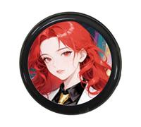 Étiquette de nom électronique - Badge photo numérique ABS de 2,1 pouces, écran HD lumineux de 350 nits, batterie longue durée de 600 mAh, affichage vidéo GIF connecté à l'application | Badge d'anime p