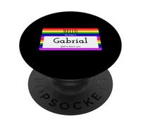 Étiquette de nom Hello My Name is Gabrial PopSockets PopGrip Adhésif