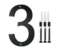 Étiquette de porte avec vis - Numéros modernes - En acrylique - Maison flottante pour l'extérieur - Adresse moderne