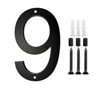 Étiquette de porte avec vis - Numéros modernes - En acrylique - Maison flottante pour l'extérieur - Adresse moderne