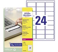 Etiquette de sécurité Avery-Zweckform L6146-20 63.5 x 33.9 mm film de polyester blanc 480 pc(s) fixation permanente