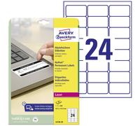 Etiquette de sécurité Avery-Zweckform L6146-20 63.5 x 33.9 mm film de polyester blanc 480 pc(s) fixation permanente