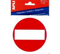 Étiquette De Signalisation - Passage Interdit - 11,5x11,5cm - Apli