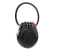 Étiquette de suivi et support avec serrure à combinaison, étui de support de traqueur GPS avec câble sécurisé, verrou de bagage pour essentiels de voyage, valise, sac à dos (gris rétro, compatible iOS