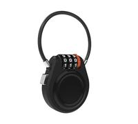 Étiquette de suivi et support avec serrure à combinaison, étui de support de traqueur GPS avec câble sécurisé, verrou de bagage pour essentiels de voyage, valise, sac à dos (noir, compatible iOS)