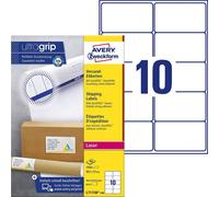Etiquette de transport Zweckform BlockOut L7173B-100 - 99,10 mm largeur x 57 mm longueur - paquet de 100 - rectangle - 10/feuille - papier - laser, jet d'encre - extra-blanc