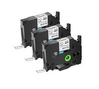 Étiquette de tubes thermorétractables 3~20PK 11. Ruban noir sur blanc de 7 mm compatible avec l'imprimante HSE HS-231 HS-631 PT-1010(3PK Black on White)