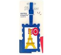 Etiquette de voyage de bagage Yello Koko Taggy Timbre Parisien Bleu Bleu G
