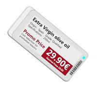 Étiquette d'étagère électronique - Étiquette électronique sans fil en ABS, écran magnétique modifiable, design noir compact | Affichage intelligent pratique du texte, des , des codes-barres QR