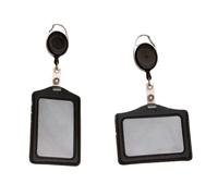 Étiquette d'identification rétractable, étui pour permis de travail, porte-Badge, carte de travail du personnel, accès, porte-carte de travail, manchon de protection de Badge Black B