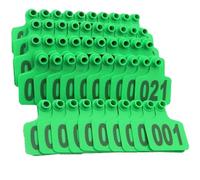 Étiquette d'oreille pour animaux d'élevage, Étiquettes d'oreille numérotées for bétail, multicolores, 2,95x2,36 pouces, 001-1000, paquet de 100(Green,901-1000)