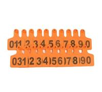 Étiquette d'oreille pour animaux d'élevage, Livestock Ear Tags Plastic Multicolor Multiple Sizes 100 Pcs No. 001-500(Orange,7.5 * 10cm (2.95 * 3.93in) 301-400)