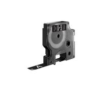 Étiquette DYMO D1 Standard 12mm x 7m Blanc sur Noir Polyester S0720610, Compatible LabelManager & LabelWriter 450 DUO, Résistante UV et Eau, -18°C à 90°C