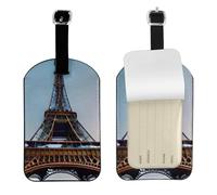 Étiquette élégante imprimée Tour Eiffel Paris 10 x 7 cm pour valises sacs de voyage