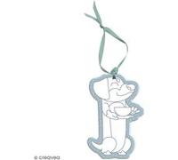 MY MANDARINE GY090C - Un Graffy Hang en papier blanc à colorier avec ruban 9,5x11 cm, Teckel