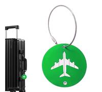 Étiquette en métal pour bagage - Porte-bagages d'identification | Construction en alliage d'aluminium avec câble en acier inoxydable de 17 cm, barre d'information protectrice pour valise