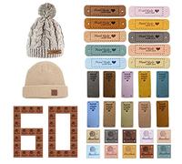 Étiquette Fait Main Fait Main Cuir Étiquettes avec Amour à Coudre pour Artisanat Tricot Sac Vêtement 60 Pièces