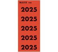 Etiquette imprimée pour classeur 'Année 2025', rouge