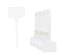 Etiquette Jardin Étiquette en plastique de Type T for plantes jardinage, signe discernement d'herbes végétales, étiquette Pot fleur étanche Durable 14.8x5.5CM jaune blanc(White,50PCS_14.8X5.5CM)