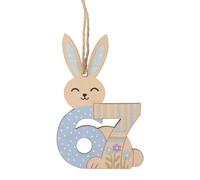 Étiquette lapin de Pâques, 67 étiquettes numérotées en bois, ensemble de décorations de Pâques rustiques à suspendre, breloques en bois artisanales, décoration murale pour maison, cuisine, jardin