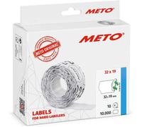 Etiquette Meto 32x19mm,Blanc, Amovible 10 Rouleaux (30007364)