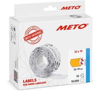 Etiquette Meto 32x19mm,Orange Fluo, Permanent 10 Rouleaux (30007363)