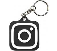 Étiquette NFC Instagram personnalisable - Noir - Blanc - Personnalisable avec choix de couleur, porte-clés, idée cadeau