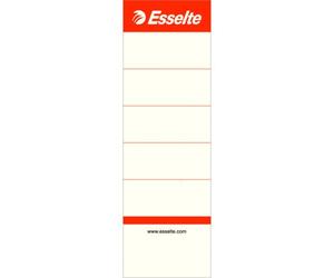 Étiquette non adhésive pour classeur à levier 158 x 50 mm Esselte blanche - Paquet de 10