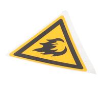 Étiquette Pet Jaune Inflammable 1 Feuille D’avertissement