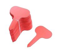 Etiquette Plante Étiquettes de jardin, classification des plantes, tri, panneau, étiquette, billet, plaque d'écriture en plastique, panneau, fiche, carte colorée(Red,100pcs)