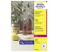 Etiquette plastique Avery-Zweckform 63.5 x 38.1 mm film de polyester