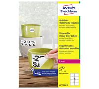 Etiquette plastique Avery-Zweckform 99.1 x 67.7 mm film blanc 160 pc(s)