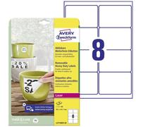 Etiquette plastique Avery-Zweckform 99.1 x 67.7 mm film blanc 160 pc(s)