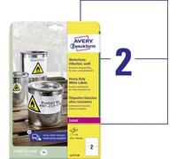 Avery Étiquettes plastiques L4717-20 210 x 148 mm polyester blanc 40 pcs fixation permanente