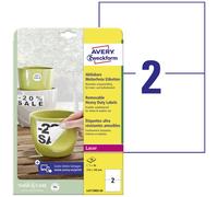 Etiquette plastique Avery-Zweckform L4717REV-20 210 x 148 mm film de polyester blanc 40 pc(s) décollable