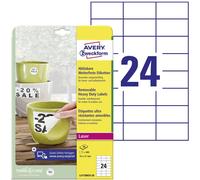 Avery Étiquettes Zweckform 70 x 37 mm résistantes aux intempéries – 20 feuilles 480 pièces