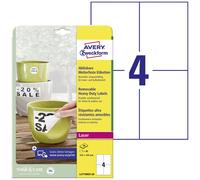 Etiquette plastique Avery-Zweckform L4719REV-20 105 x 148 mm film de polyester