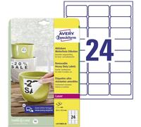 Etiquette plastique Avery-Zweckform L4773REV-20 63.5 x 33.9 mm film de polyester blanc 480 pc(s) décollable